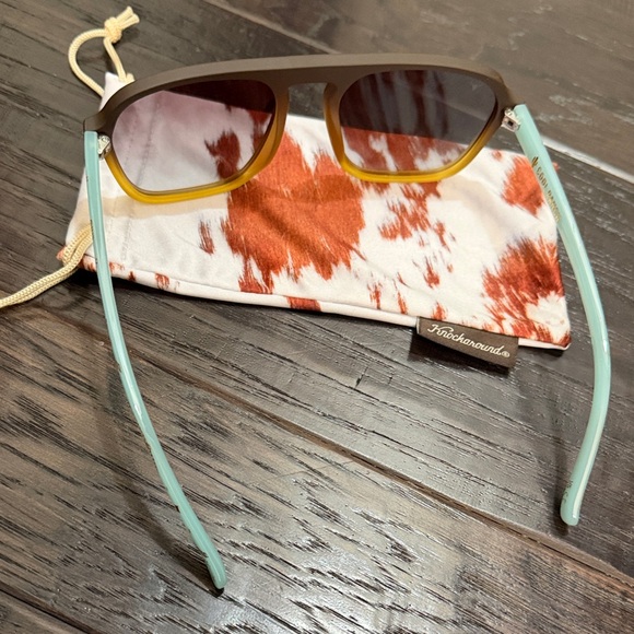 Knockaround Cool Ranch Polarized Women's Sunglasses - Brown and Gold - Picture 5 of 11